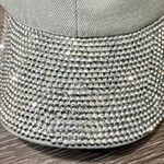 River Island Women's Grey Rhinestone Brim Baseball Cap Glam Crystal Embellished Photo 2