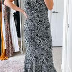 L'Academie  Revolve B&W Animal Printed Slip Maxi Dress  Photo 1