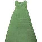 We Wore What  Size Small Green Silver Crystal Embellished Spandex Slip Midi Dress Photo 0