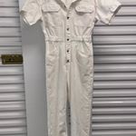 We The Free White Denim Jumpsuit Women's Size Large Photo 0