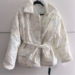 BLANK NYC  Size M Puffer Jacket Anthropologie Bennie Blue White Coat Cozy Outdoor Photo 6