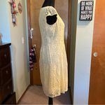 Madison Leigh  sift yellow floral lace cap sleeve midi dress size 6 Photo 1