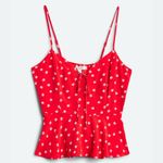Nine Britton  Tallie Cropped Sweetheart Cami Red Medium NWT STITCH FIX Photo 3