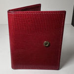 Vintage BOSCA Wallet credit‎ card holder black and red leather Photo 0