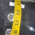 We Wore What  Danielle Jeans Crystal Button Up Straight Leg Black Photo 8