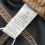 Halara  High Waisted Pocket Straight Leg Mop Corduroy Pants Medium Brown NEW Photo 4