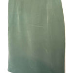Vintage Womens Silk Skirt Size 12 Sage Green Pencil Lined Professional Career Photo 0