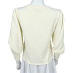 Madewell Women's Cream Balloon Long Sleeve Crewneck Fall Sweater Size XS Photo 5