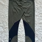 Lululemon Leggings Run: Inspire Crop II *Full-On Luxtreme (Mesh) Green Black 6 Photo 3