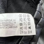 ZARA  Womens Black Faux Leather Long Puff Sleeve Drawstring Top  Size Large Photo 9