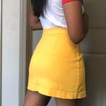 Forever 21 Yellow Button Down Skirt Size Small Photo 3