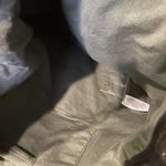 Anthropologie  Beaded Fringe Hem Bag Green Ivory Crochet Hand Tote Boho Cottage Photo 5