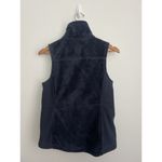 L.L.Bean Women's Size XS Navy Blue Sherpa Fleece Outerwear Vest Full Zip Cabin Photo 3