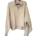Urban Outfitters  Women’s Sweater Pullover Half Zip Chunky Cable Knit Crop XXL Photo 0