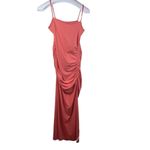 Susana Monaco NWT Revolve Size XL Tank Dress Peach Blush Ruched Slit Maxi Length Photo 2