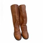 Free People  Elle Block Heel Boots Tan Cognac Leather Sz 40 Photo 2