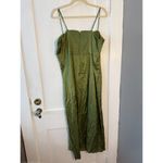 Abercrombie & Fitch  Camille Green Satin Midi Dress Size XL TALL Photo 7