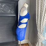 Meshki  cobalt blue Cutout mini bodycon‎ Aubrey dress large Photo 4