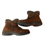 Khombu  Lisa Brown Suede Faux Fur Side Zip Boots Size 9 Photo 5