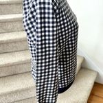 Draper James  Natalie Navy Blue & White Gingham Checked Sweatshirt Photo 2