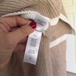 Rails  Tessa Stripe Wool & Cotton Quarter-Zip Pullover Tan White Sweater Photo 5