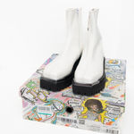 Jeffrey Campbell  Devout White Chunky Platform Ankle Boots Size 7 Photo 2