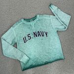 PINK - Victoria's Secret Pink Victoria’s Secret Collab US Navy Distressed Pullover Shirt Green XS‎ Photo 14