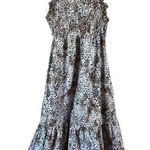 Sea New York Lana Animal Print Smocked Dress Size L Photo 0