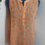 Tresics Femme Orange with Daisy Print Blouse Top Photo 0