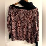 FATE. Women’s Leopard Print Split Turtleneck Sweater Size S Photo 0
