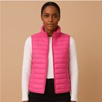 JoyLab  Vibrant Pink Puffer Vest Size Small Photo 1