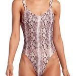 Vitamin A by Amanda Stevens NWT Leah Snake-Print High-Leg One-Piece Swimsuit Photo 0