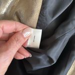 Sunset+Spring Gold Metallic Faux Leather Biker Jacket Size XS Photo 9