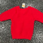 Modern Supply Sanctuary Red Cotton Knit Top Short Sleeve Sweetheart Neck L NWT Size L Photo 3