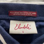 Elandale 100% cotton striped white blue embroidered logo golf polo shirt, size S Photo 5