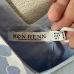 NEW Mon Renn Serape Midi Dress Blue Postcards White Pattern Size Small/8 Photo 7