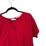 Soft Surroundings  Moderne Gauze Tunic Crimson Red Minimalist NEW Womens Medium Photo 1