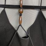 Rebecca Taylor Midi-Dress Womens Large Black Compact Stretch Knotted Back B65 Photo 6