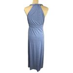 Gap  Factory Women's Maxi Dress Halter Jersey Knit Blue Size L Large Photo 2