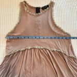 POL  Womens Taupe  Babydoll Tank Top Cream Crochet Lace Detail Size Medium Photo 8