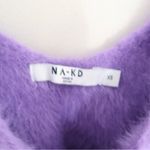 NA-KD  purple cropped fuzzy sweater tank Photo 2