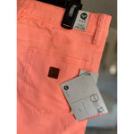 Roxy  Bright Coral Skinny Jeans Size 27W NWTs Vibrant Resort Coastal Vaca Beach Photo 4