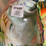 STAUD Women’s XS Vincent Linen Tunic Top in Capri Tree Bright Summer Palm Floral Photo 5