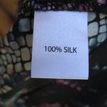 Saloni Silk Print Dress Blue Size 4 Photo 6