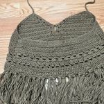 Xxi Festival Boho Crochet Top Medium Green Photo 1