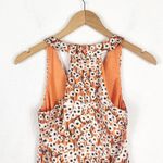 Hutch NWT Anthropologie  Campbell Mini Dress Size XS Orange Floral Ruched Satin Photo 10