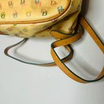Dooney & Bourke Vintage DB Logo Rainbow Colored Tan Leather Mini Backpack Bag Photo 5