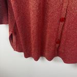 Susan Graver Style Womens Red Gold Metallic Lurex Button Front Shirt 2X Stretch Photo 1