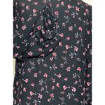 Yonett + Claire Top Size M Womens Black Floral Pink V Photo 3