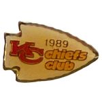 Vintage 1989 KC‎ Chiefs Club Pin Red Photo 0